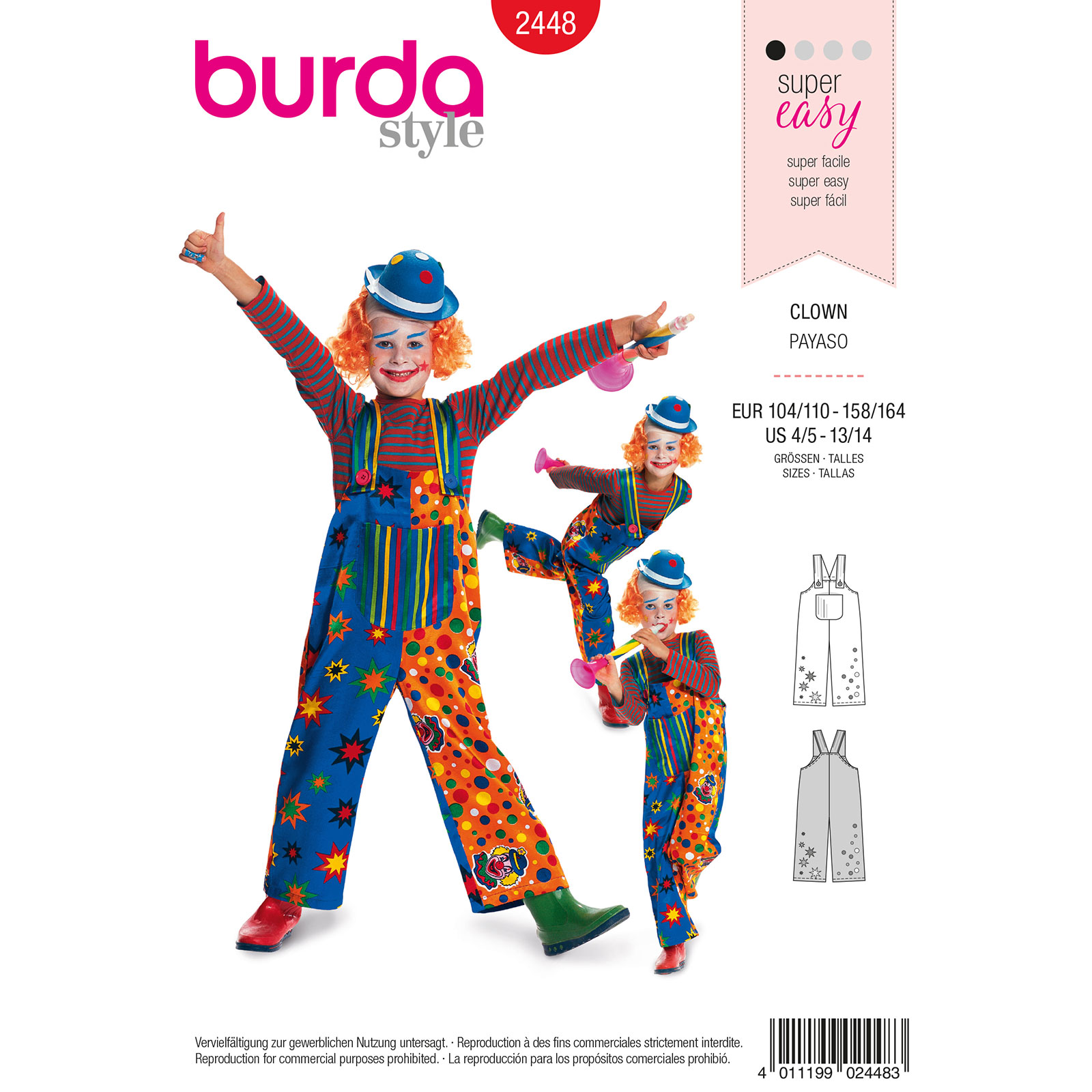 Burda Rood 2448 - Clown