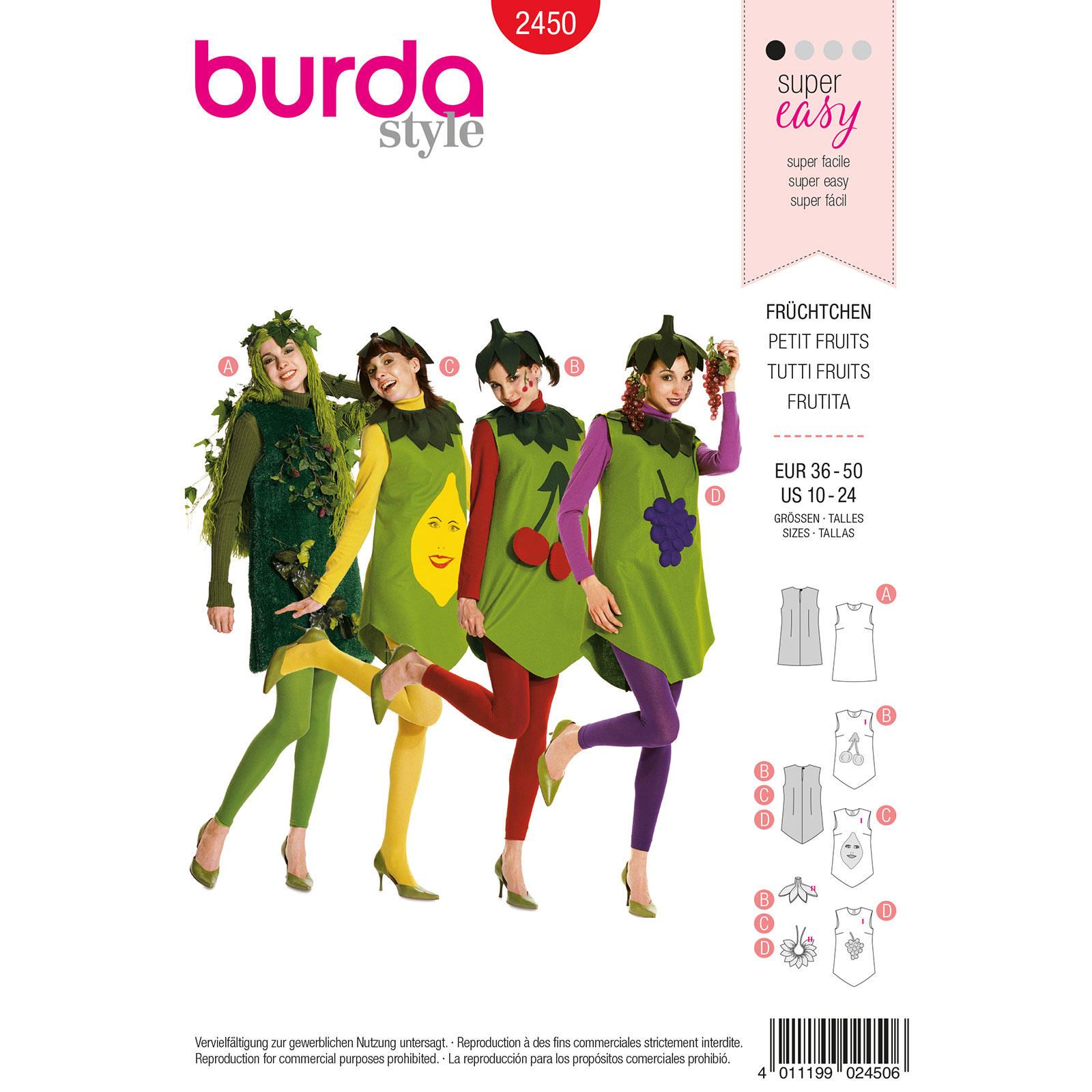 Burda Rood 2450 - Tutti frutti in variaties