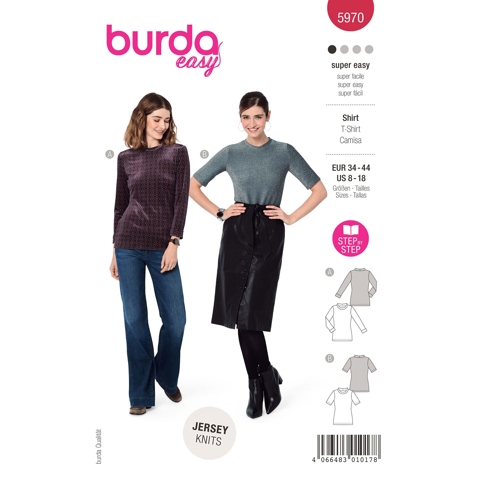 Burda Rood 5970 - Shirt in Variaties
