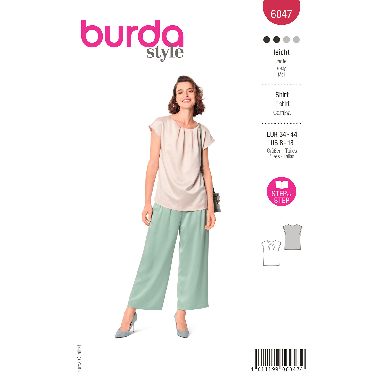 Burda Rood 6047 - Shirt