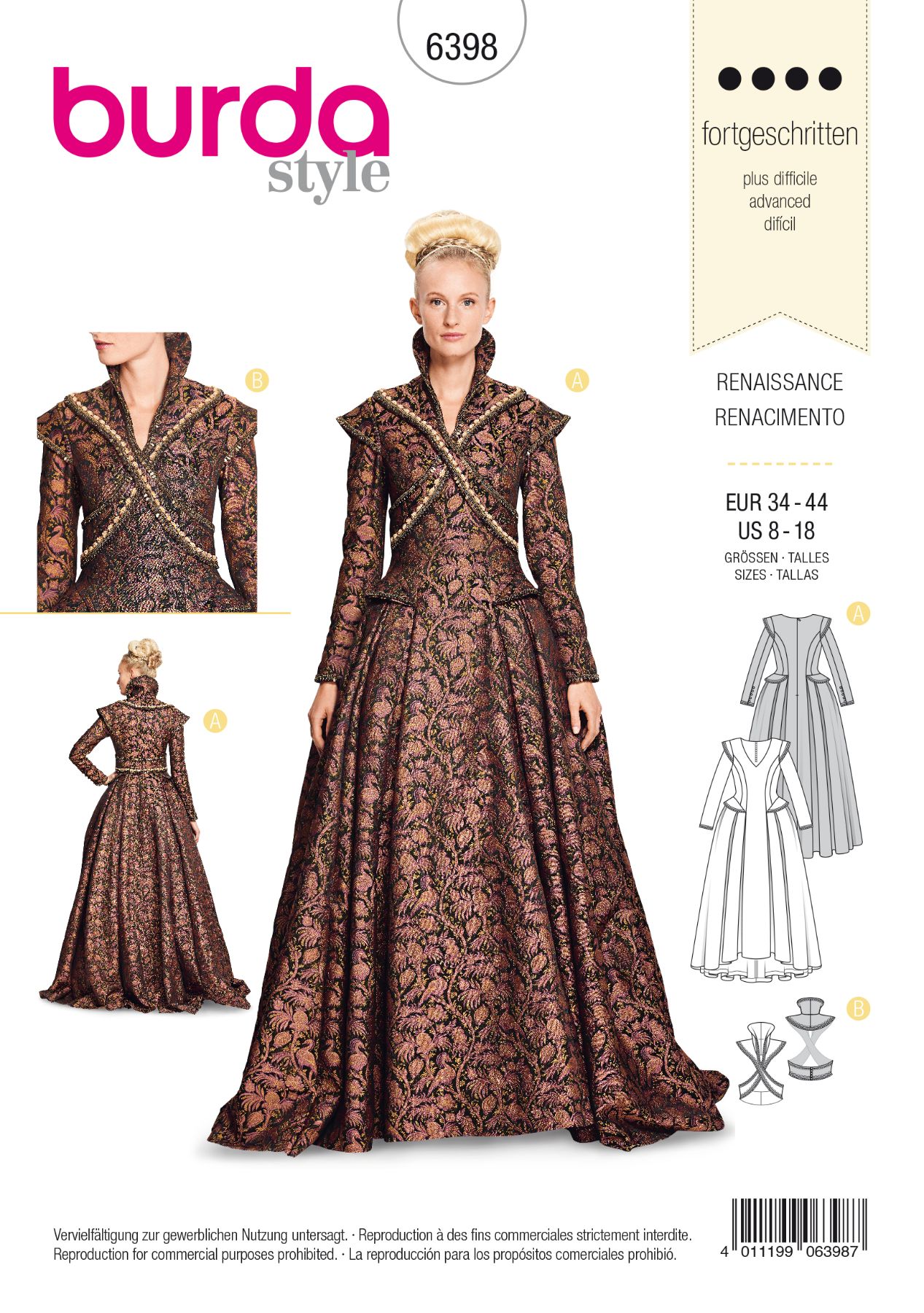 Burda Couture 6398 - Historisch Kostuum