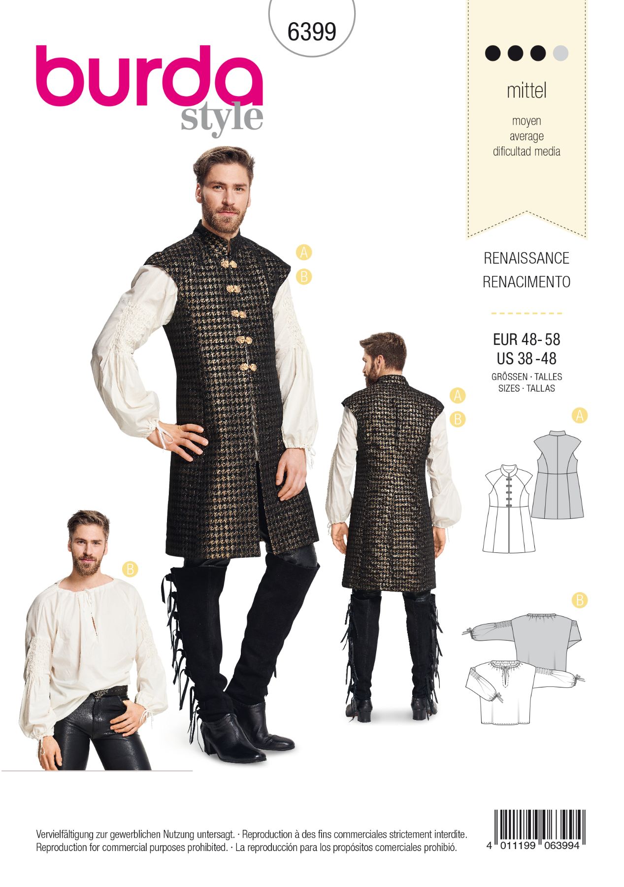 Burda Couture 6399 - Historisch Kostuum