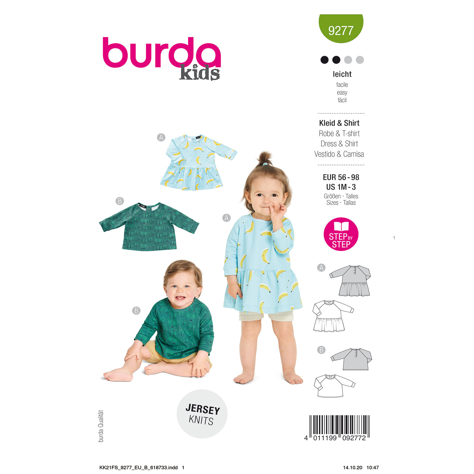 Burda Groen 9277 - Jurk en Shirt