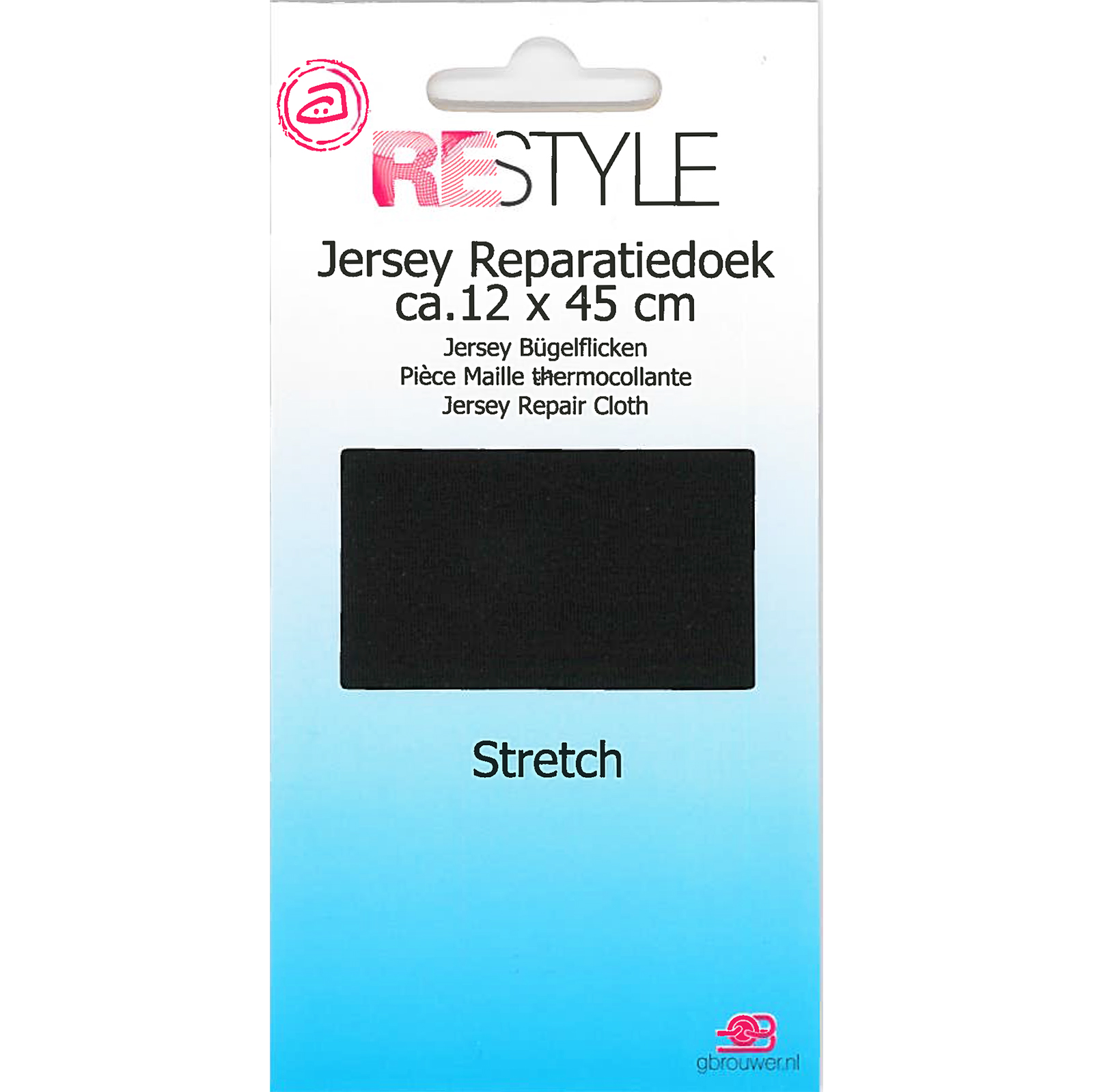 Reparatiedoek Stretch/Jersey Zwart