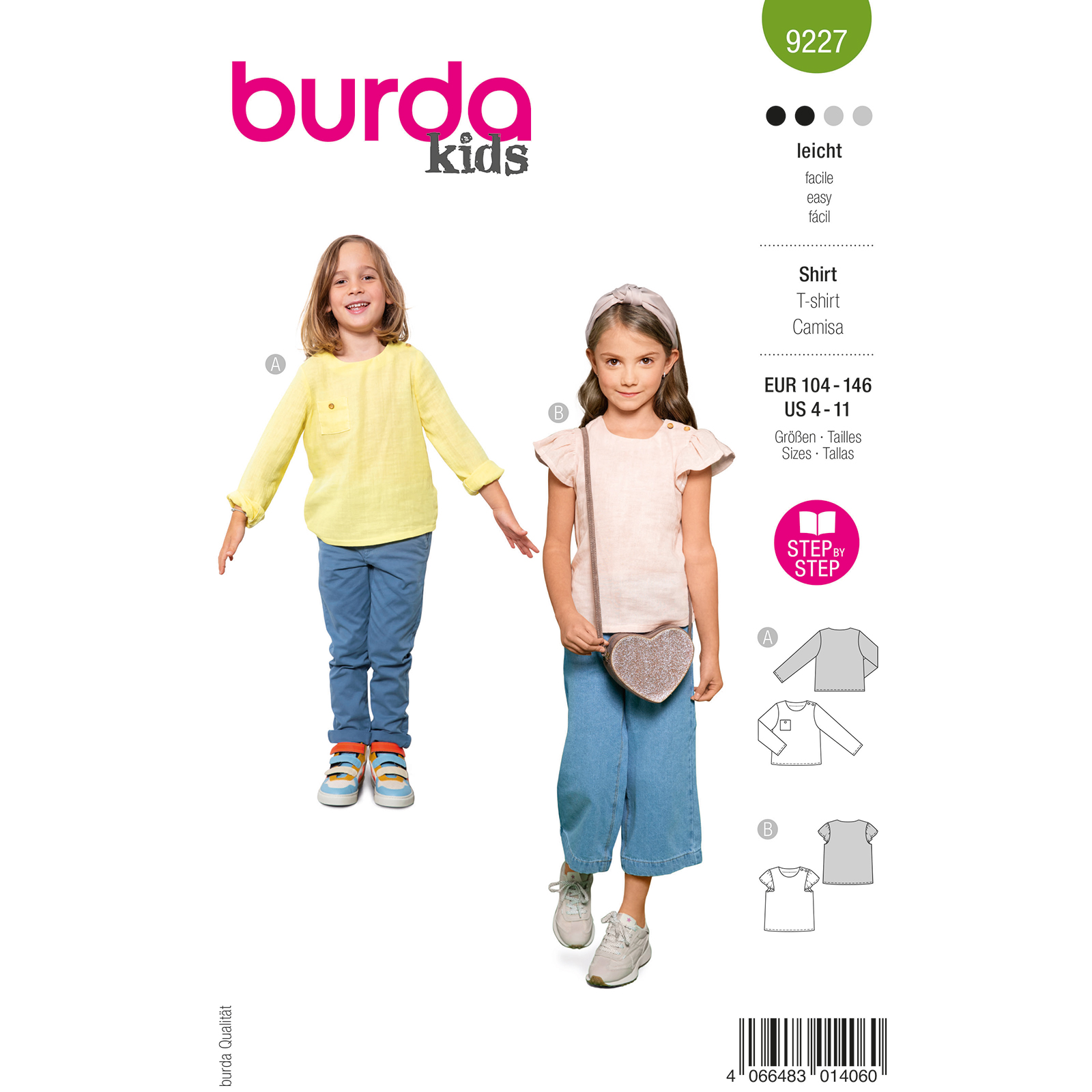 Burda Groen 9227 - Shirt in Variaties